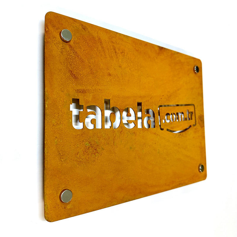 Korten (Corten) Çelik Tabela