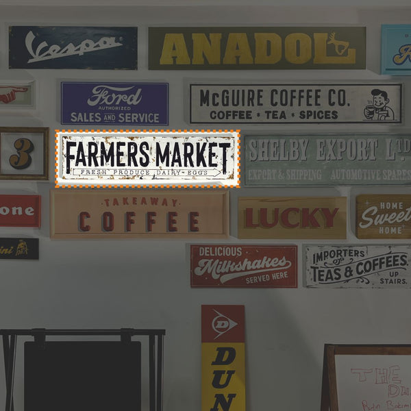 Farmers Market Klasik Tabela (1 Adet Sanatçı İmzalı)
