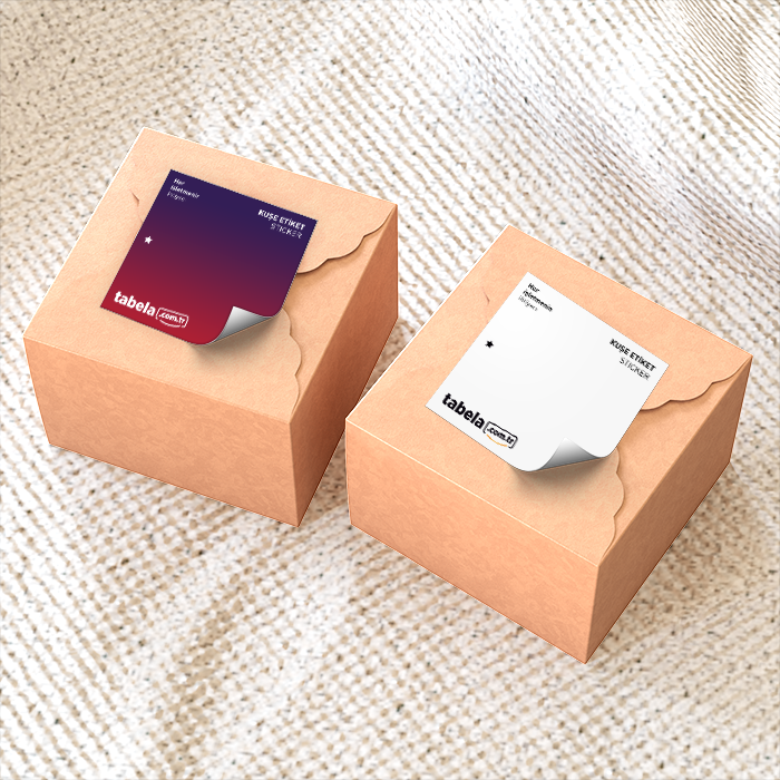 Kuşe Etiket/Sticker (5x5 cm)