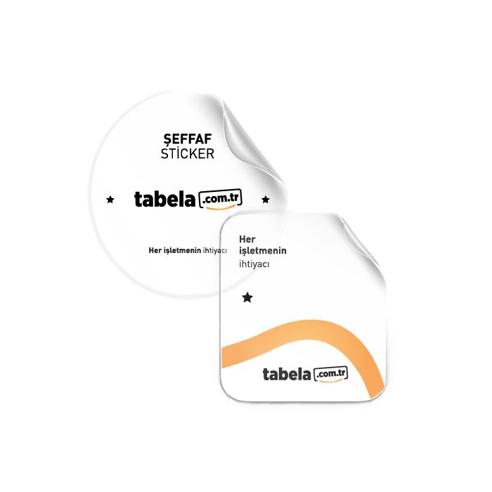 Şeffaf Sticker / Etiket – Tabela.com.tr