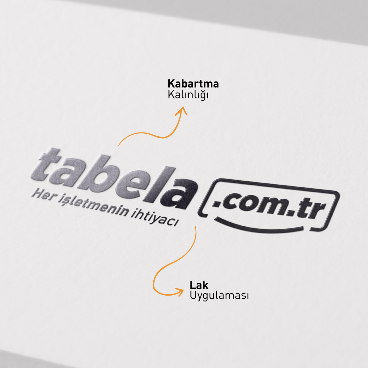 Kabartmalı + Laklı Kartvizit