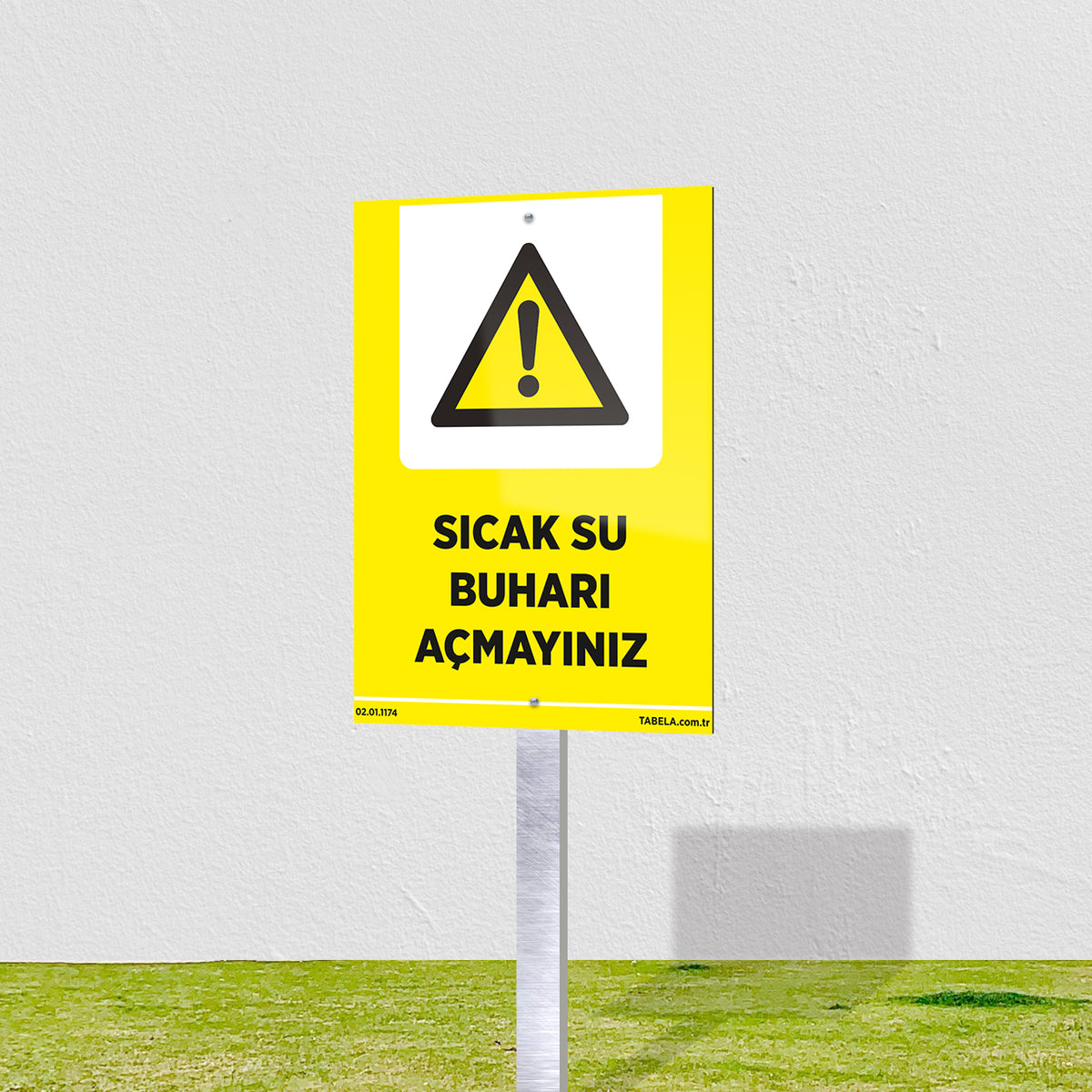 Sıcak Su Buharı Açmayınız Levhası