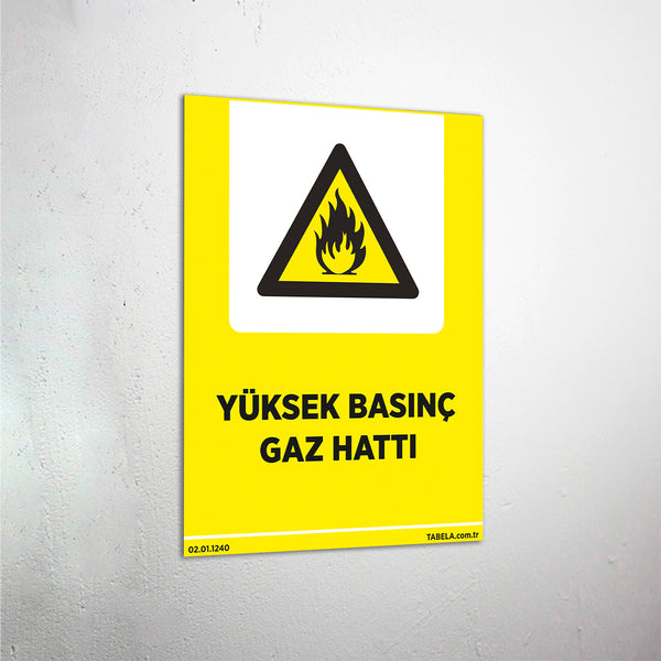 Yüksek Basınç Gaz Hattı Levhası