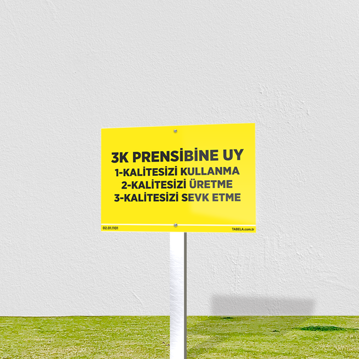 3K Prensibine Uy Levhası