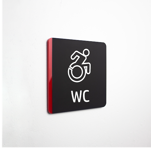 Disabled Wc Sign - İngilizce Engelli Wc İsimliği ( Yeni Erişim Simgesi İle )