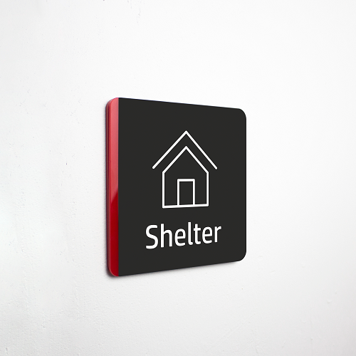 Shelter Sign - İngilizce Sığınak İsimliği