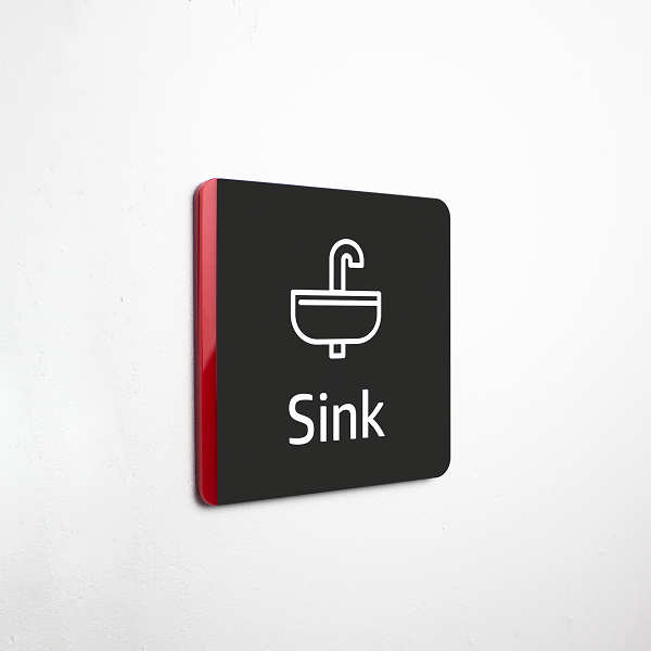 Sink Door Sign - İngilizce Lavabo İsimliği