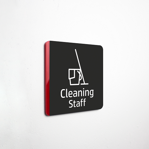 Cleaning Staff Sign - İngilizce Temizlik Personeli İsimliği