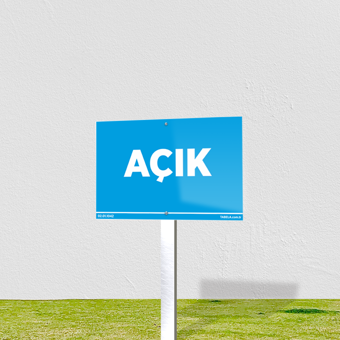 açık levhası