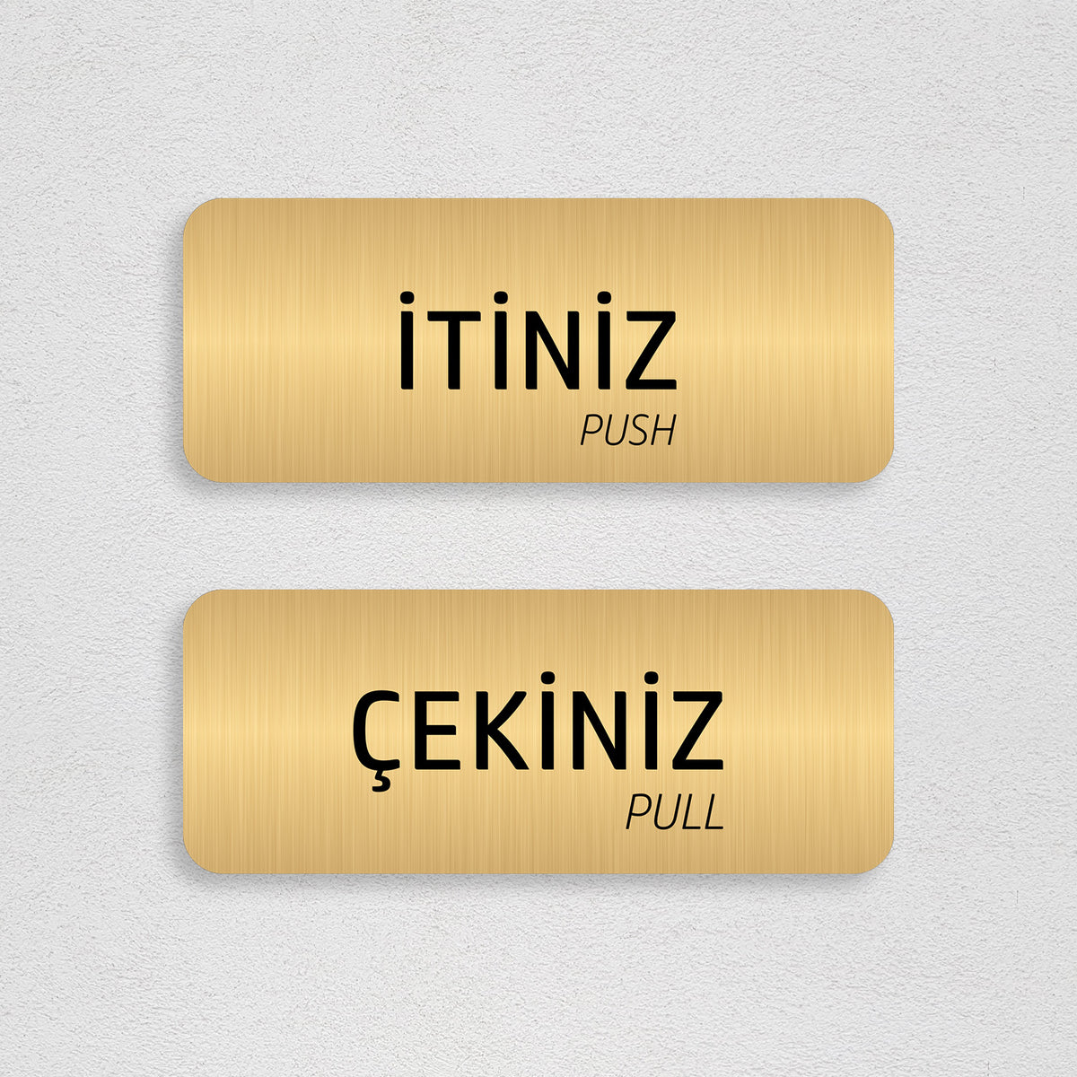 İtiniz - Çekiniz Kapı İsimliği Seti