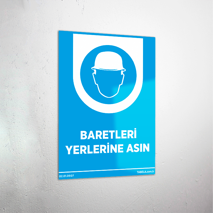 Baretleri Yerlerine Asın Levhası