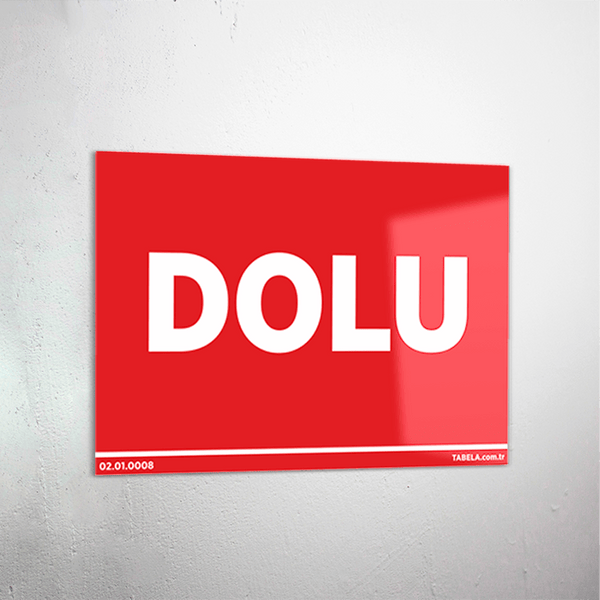 dolu levhası