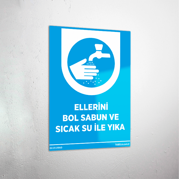 ellerini yıka levhası