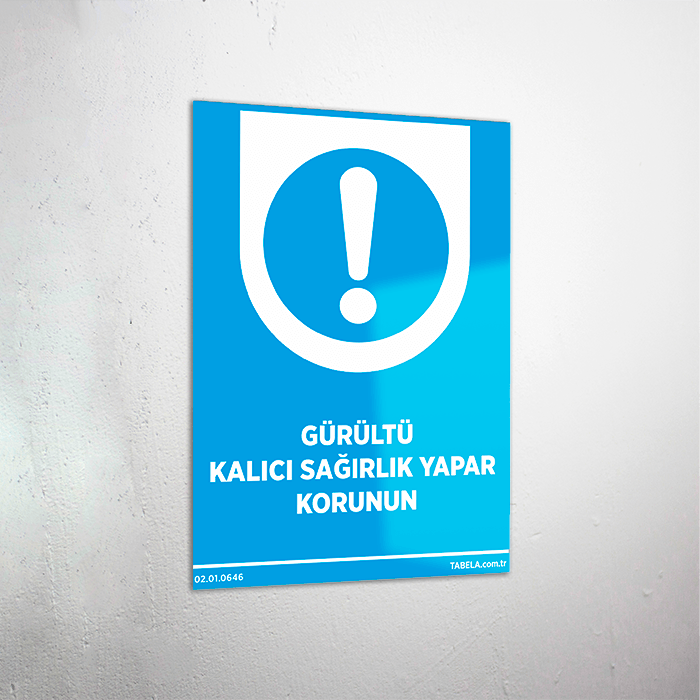 Gürültü Kalıcı Sağırlık Yapar Korunun Levhası