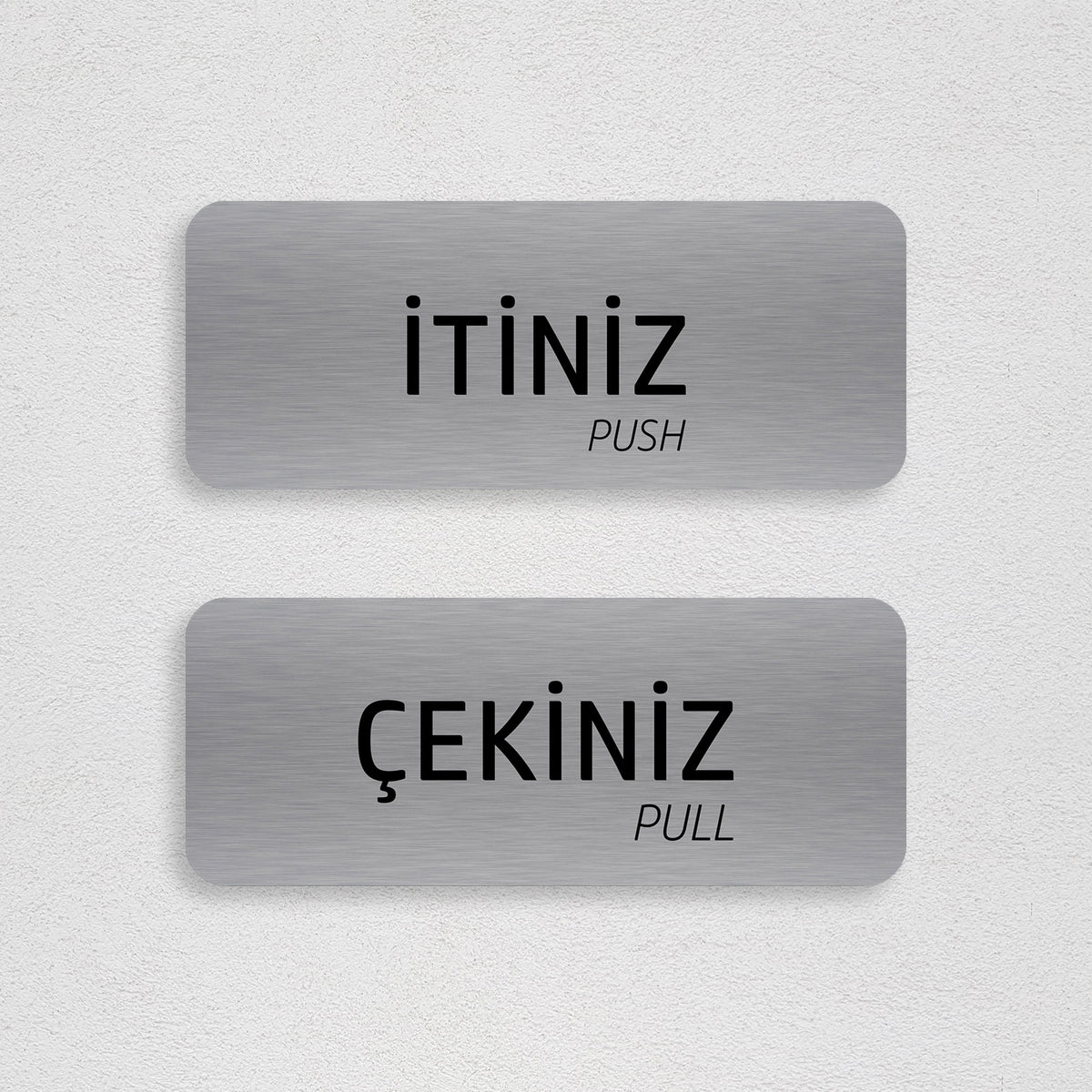 İtiniz - Çekiniz Kapı İsimliği Seti