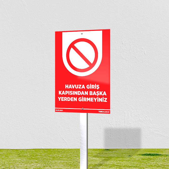 havuz uyarı ve bilgi levhası