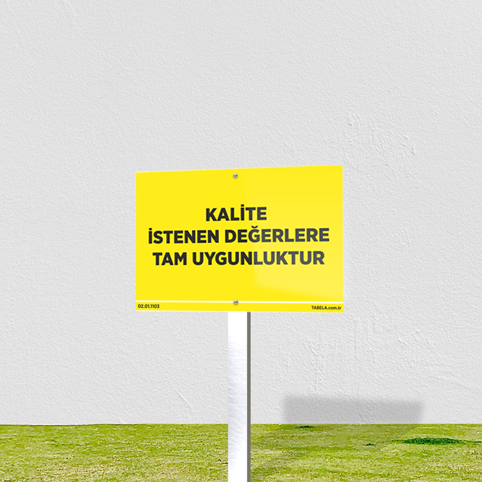 çalışma sahası levhaları