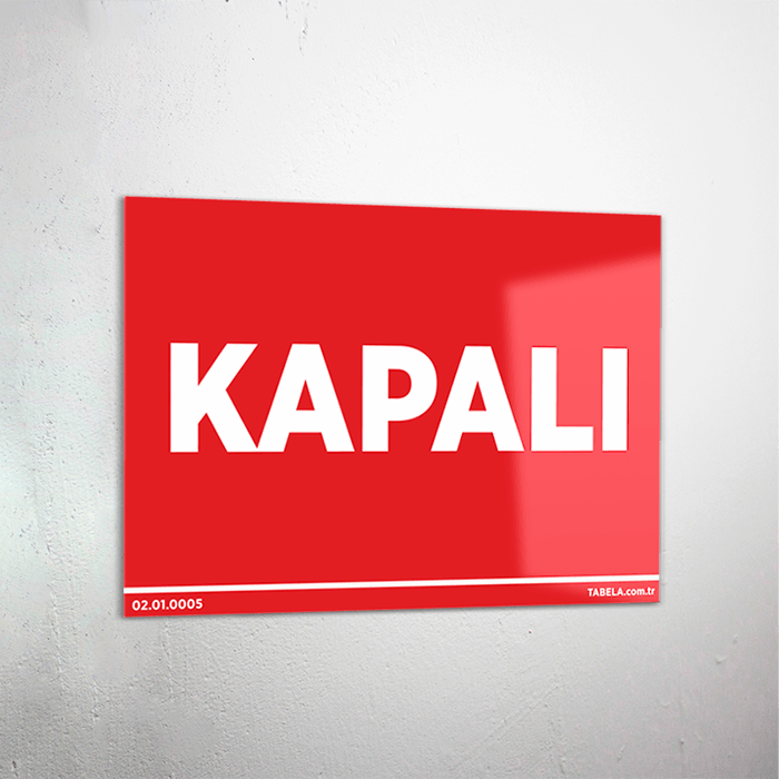 Kapalı Levhası