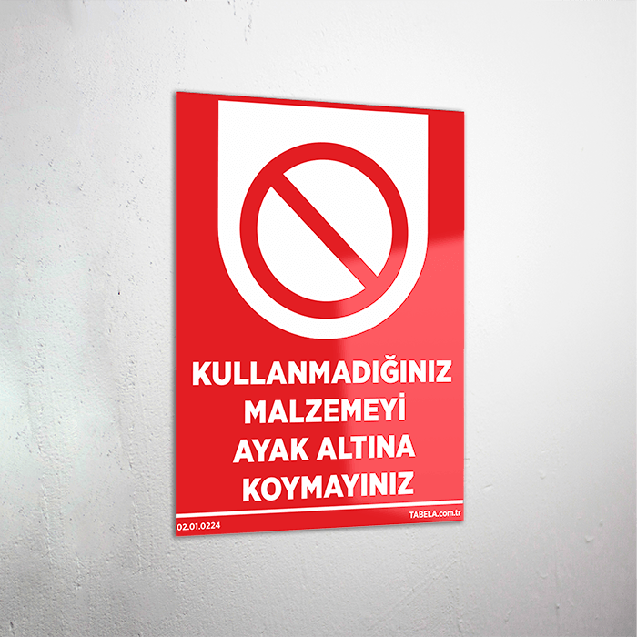 malzemeleri buraya koymayınız