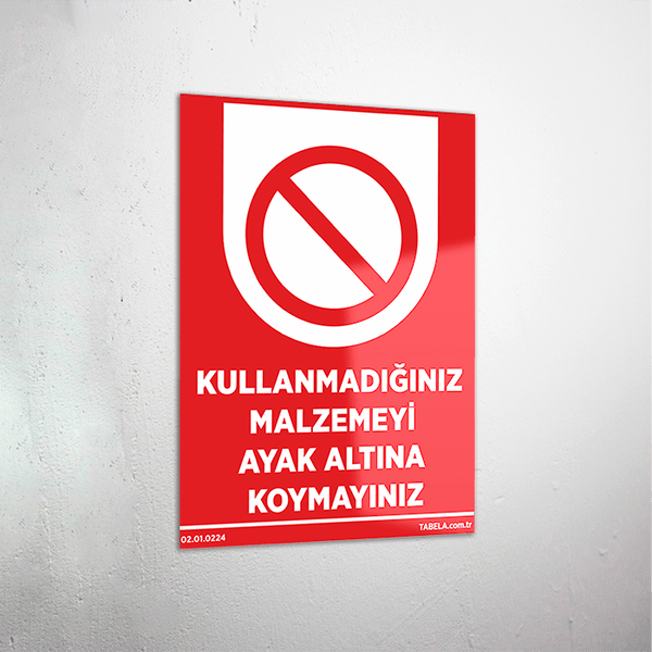 malzemeleri buraya koymayınız