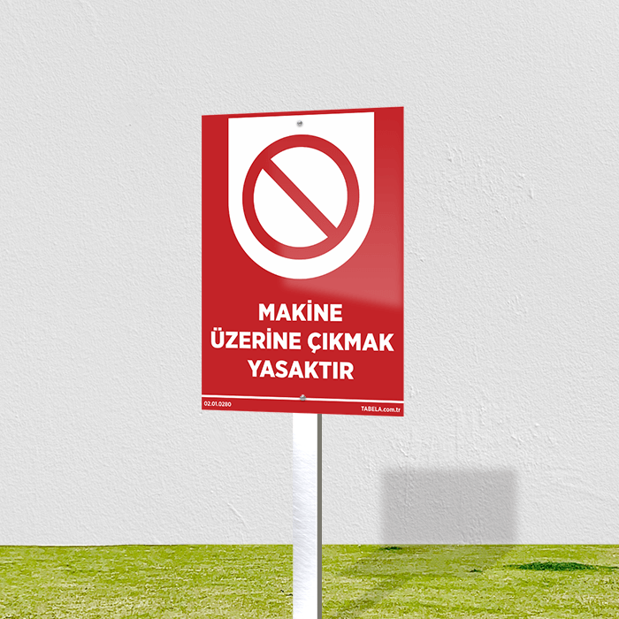 makine uyarı levhası