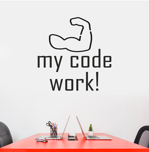 My Code Work Sticker