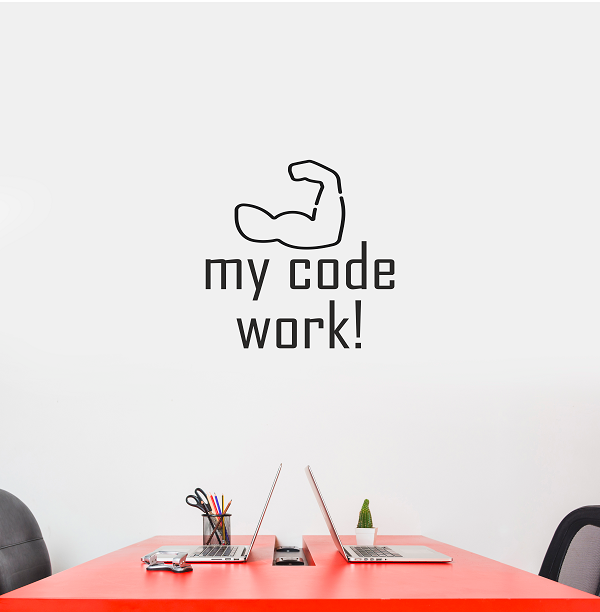 My Code Work Sticker