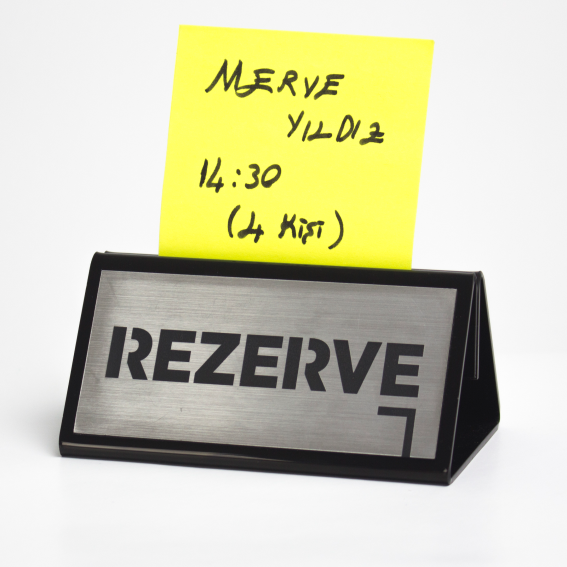 Rezerve Yazısı - Kağıt Tutuculu Rezerve Yazısı Modeli