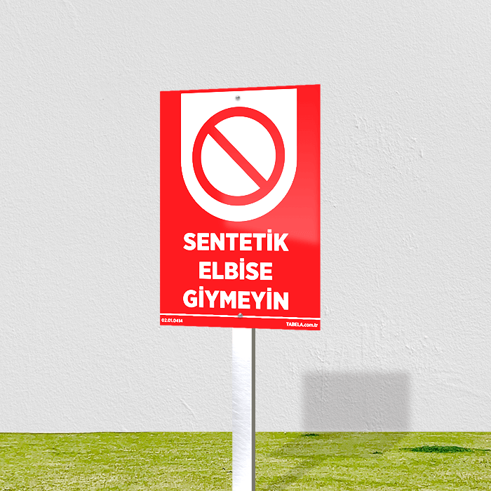 Sentetik Elbise Giymeyin Levhası