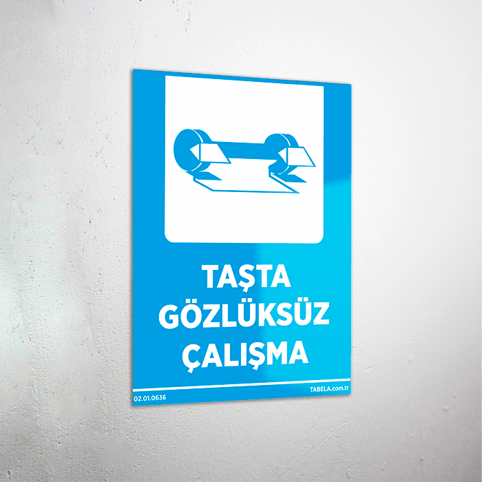 Taşta Gözlüksüz Çalışma Levhası