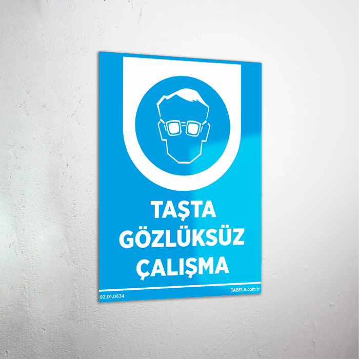 Taşta Gözlüksüz Çalışma Levhası
