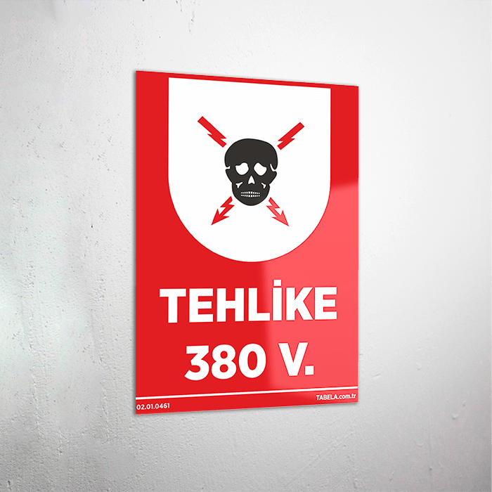 Tehlike 380 Volt Levhası