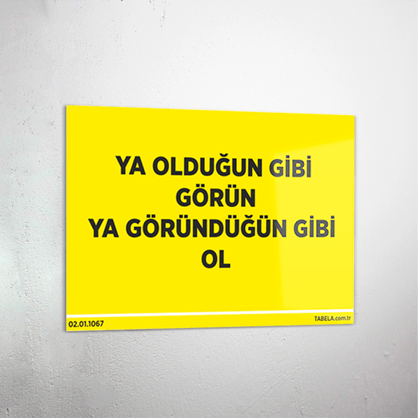 uyarı levhası