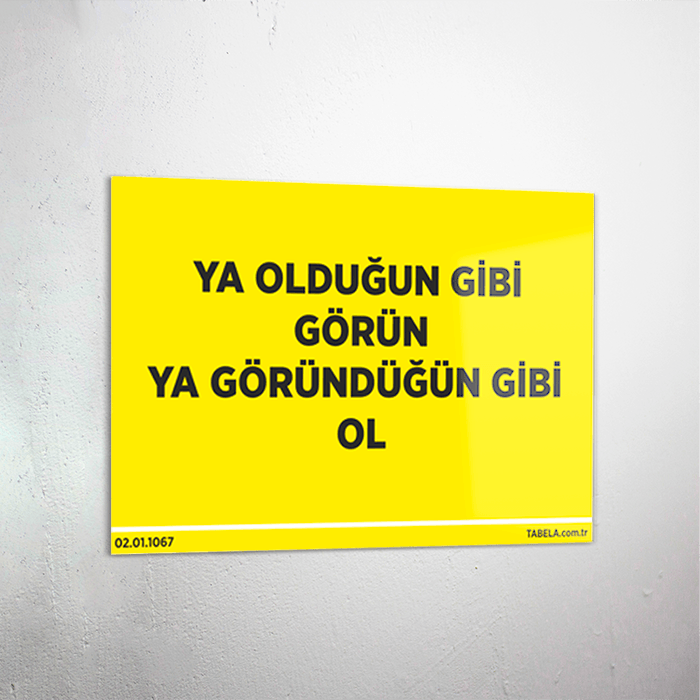 uyarı levhası