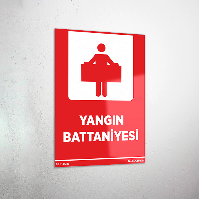 Yangın Battaniyesi Levhası