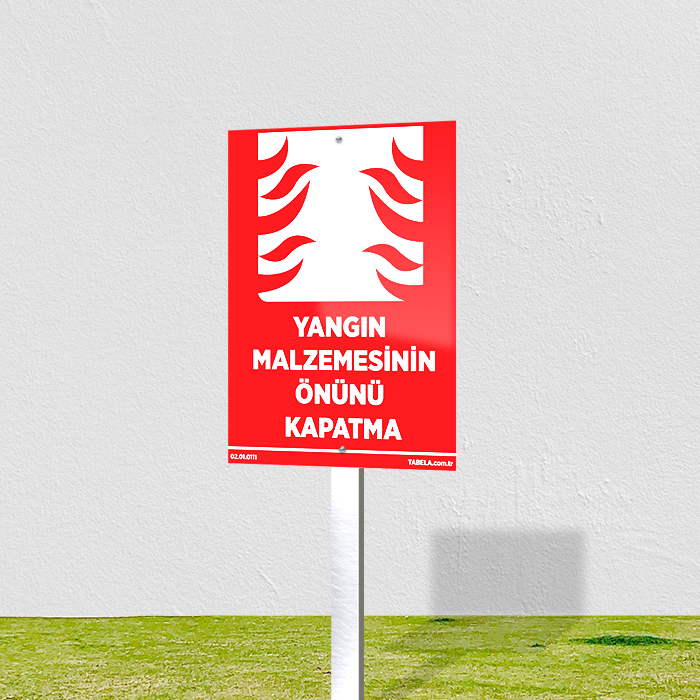 yangın bilgi ve uyarı levhası