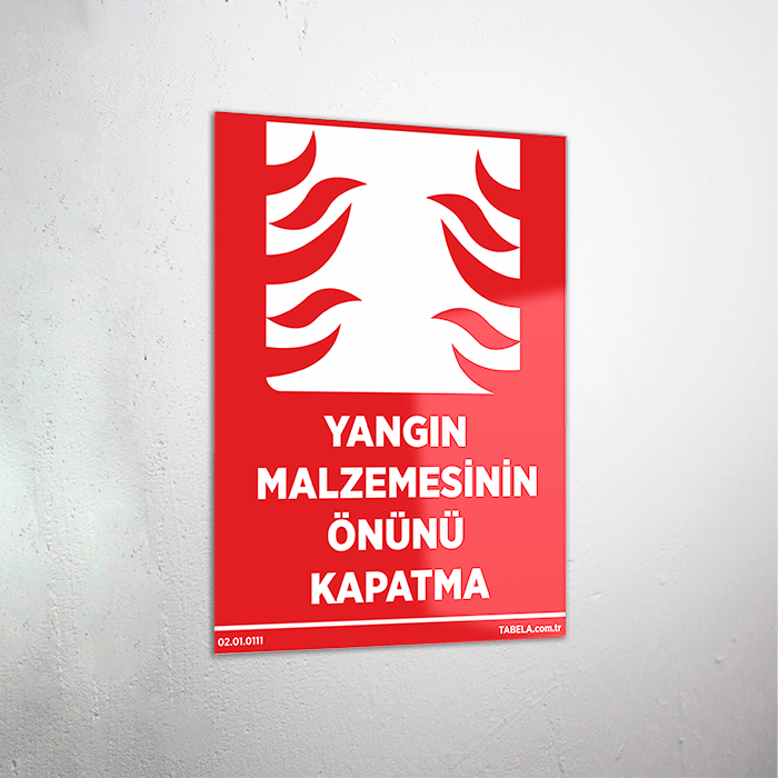 yangın bilgi ve uyarı levhası