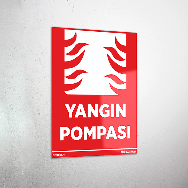 yangın bilgi ve uyarı levhası