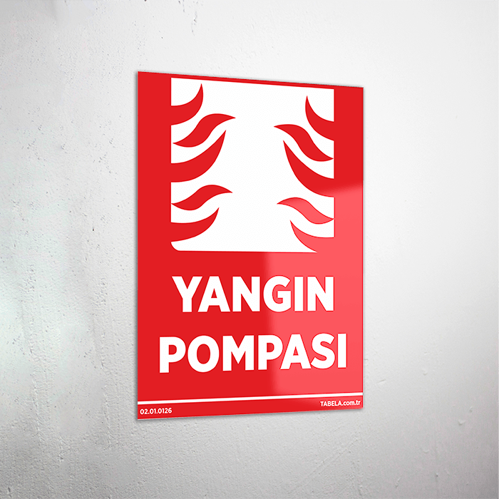 yangın bilgi ve uyarı levhası