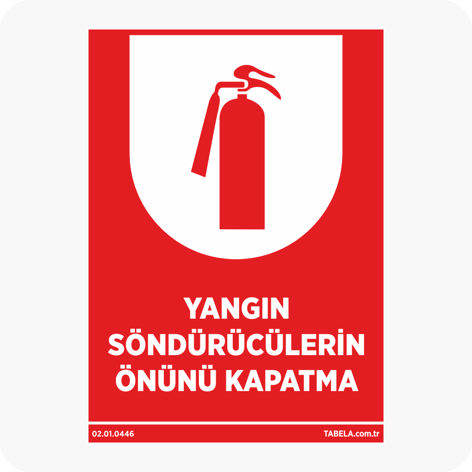 Yangın Söndürücülerin Önünü Kapatma Levhası