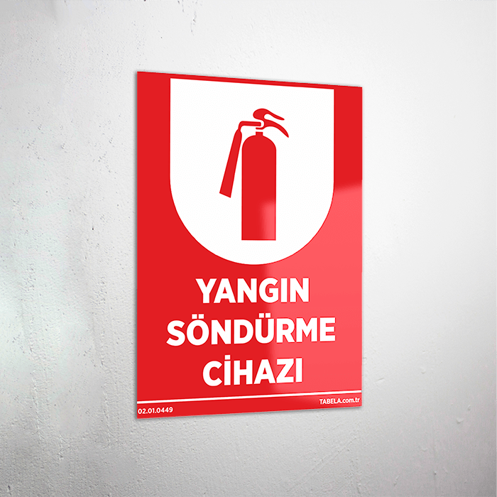 Yangın Söndürme Cihazı Levhası