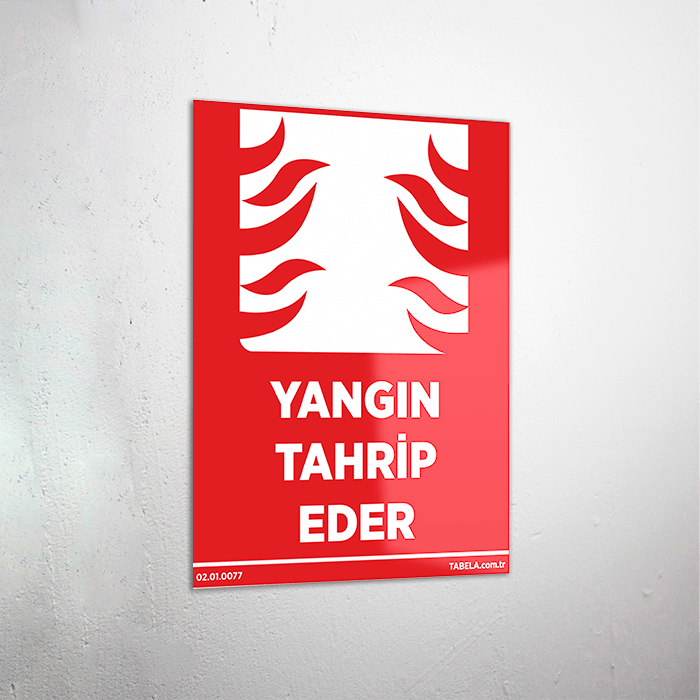 yangın bilgi levhası