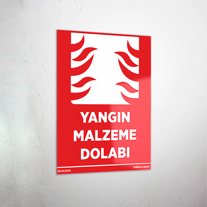Yangın Malzeme Dolabı Levhası